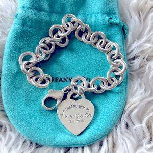 Tiffany & Co. 925 Sterling Silver “Return to Tiffany & Co.” Heart Tag Bracelet